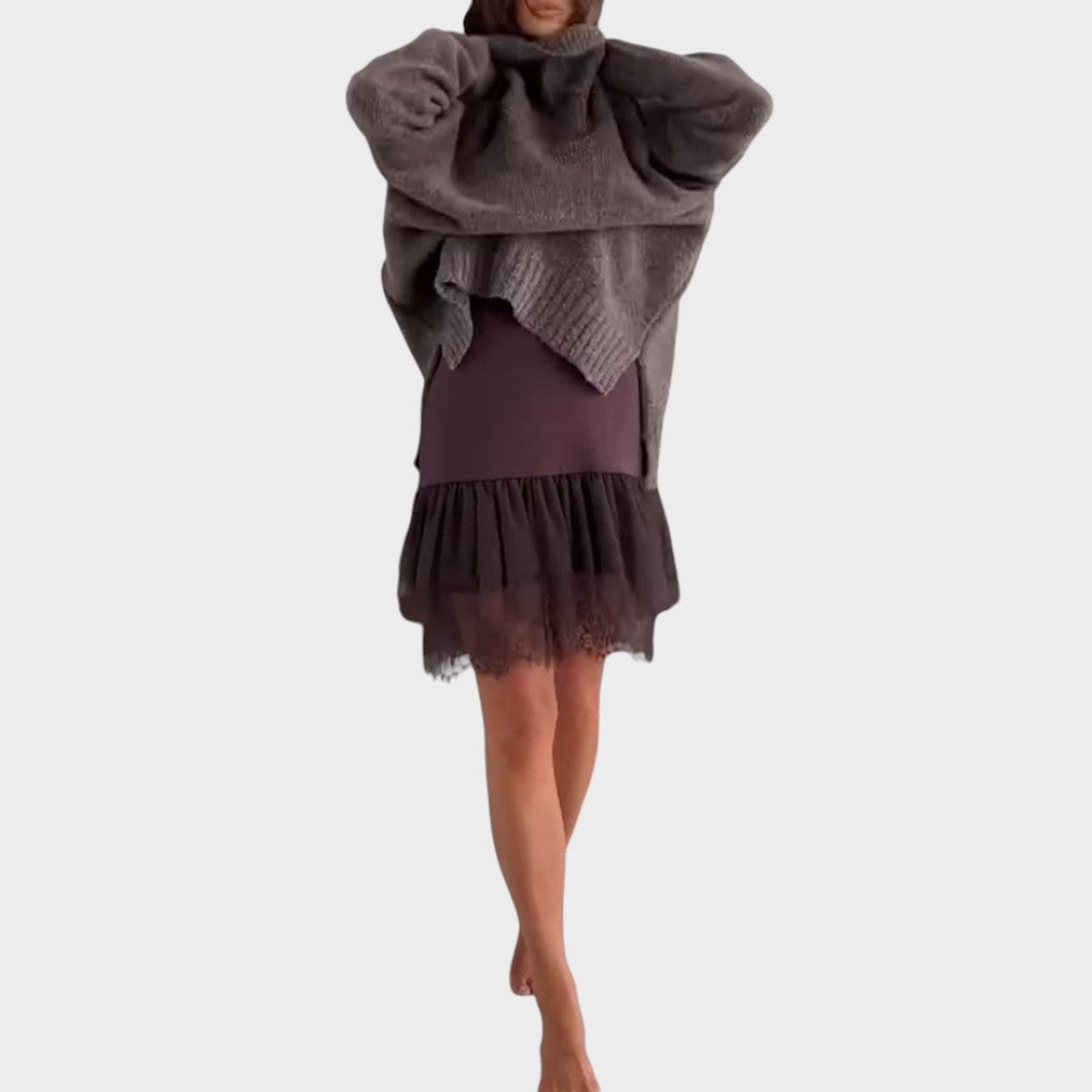 Belvenza | Pullover Elegante con Sottoveste Leggera