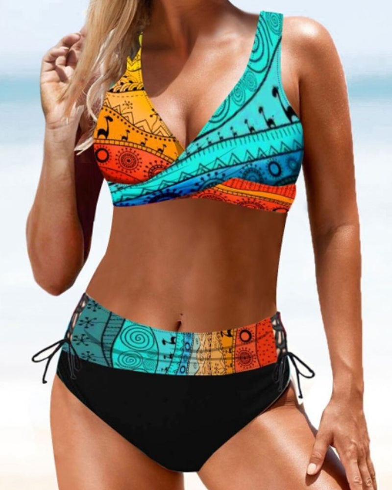 Belvenza | Bikini Colorato in Tessuto Elasticizzato
