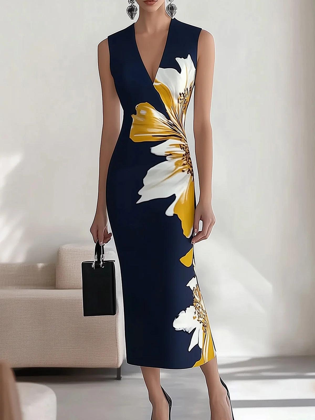 Belvenza | Abito Midi Elegante in Tessuto Glam per Festival