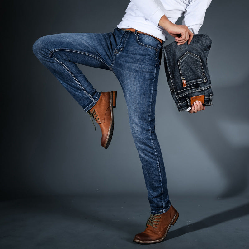 Belvenza | Jeans Stretch in Denim Blu Premium
