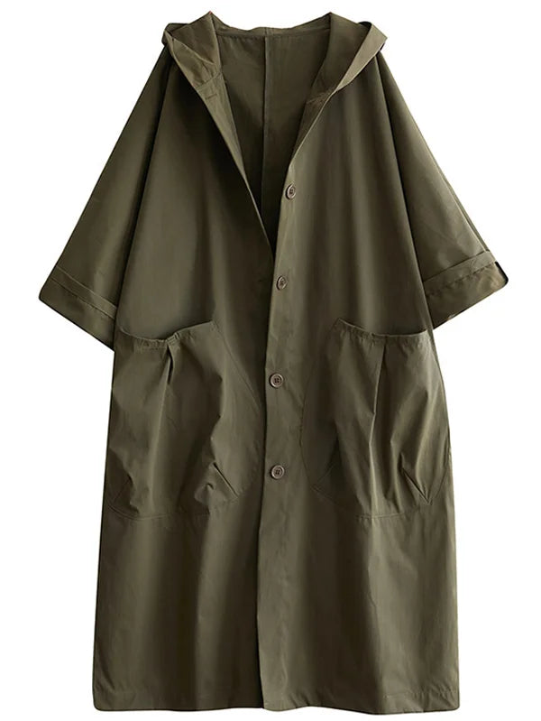 Belvenza | Cappotto Oversized Lungo in Tessuto Nero