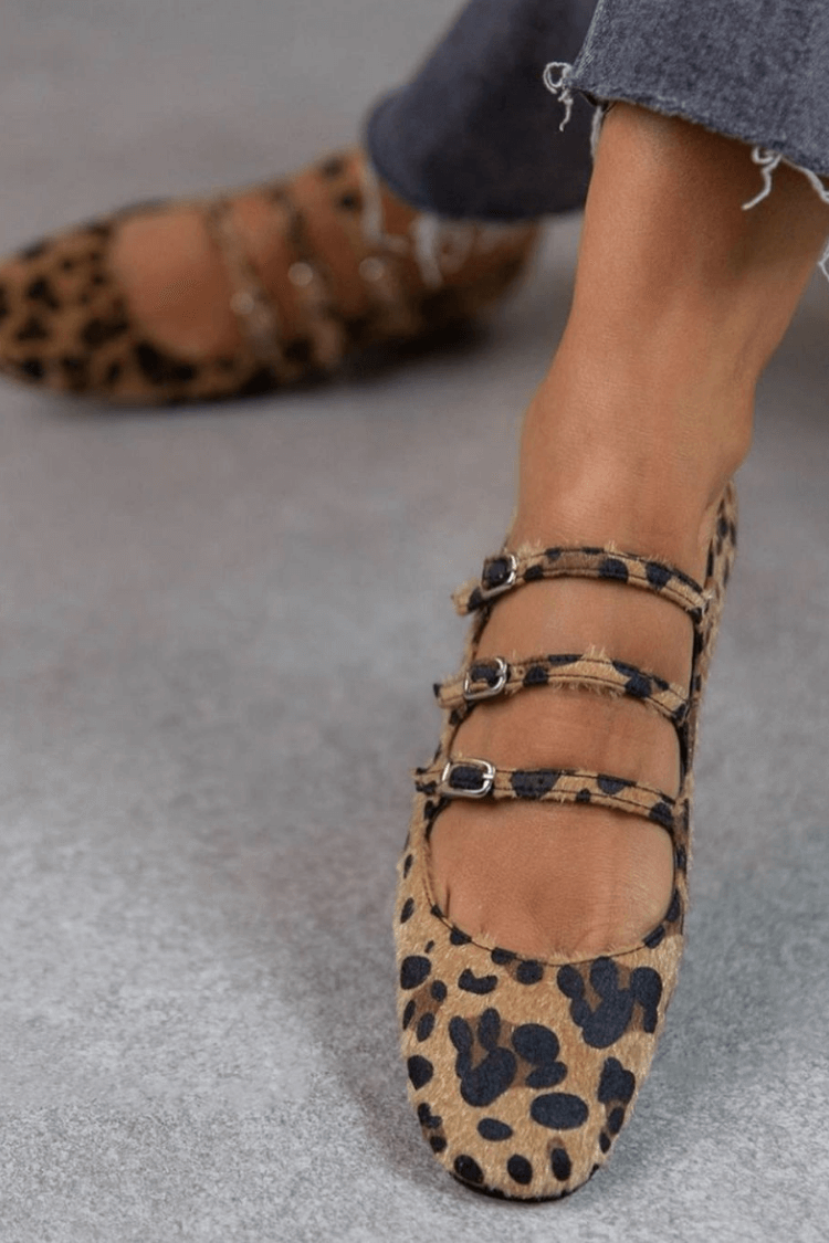 Belvenza | Ballerina Animalier in Tessuto Stampa Leopardo