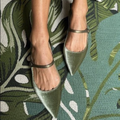 Belvenza | Ballerine Eleganti con Righe in Tessuto Pregiato