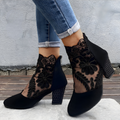 Belvenza | Stivaletti Eleganti in Pizzo Nero