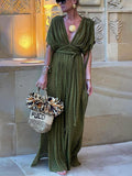 Belvenza | Kimono Drapiato Maxi con Spacco e Treccine