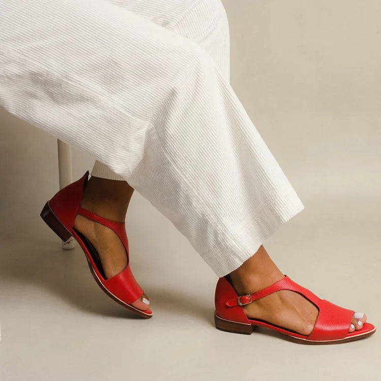 Belvenza | Sandali Aperti Bassi con Strapponi Eleganti