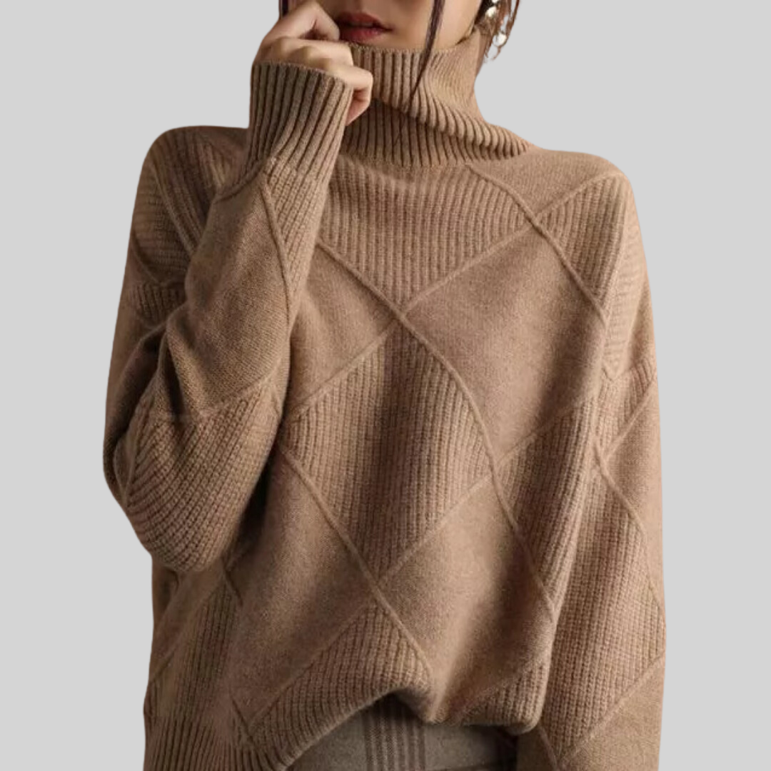 Belvenza | Maglione Morbido in Cashmere Beige