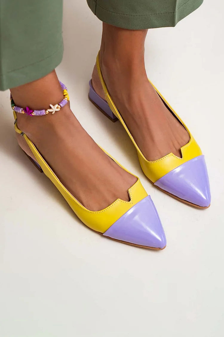 Belvenza | Scarpe da Balletto Bicolor con Punta