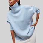 Belvenza | Maglione con Collo Alto in Grigio