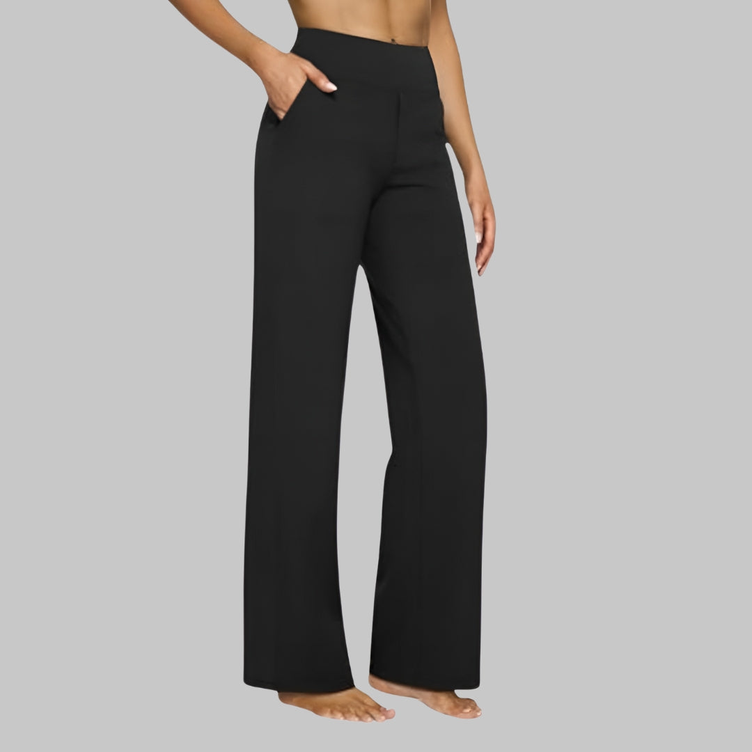 Belvenza | Pantaloni Eleganti in Jersey Nero
