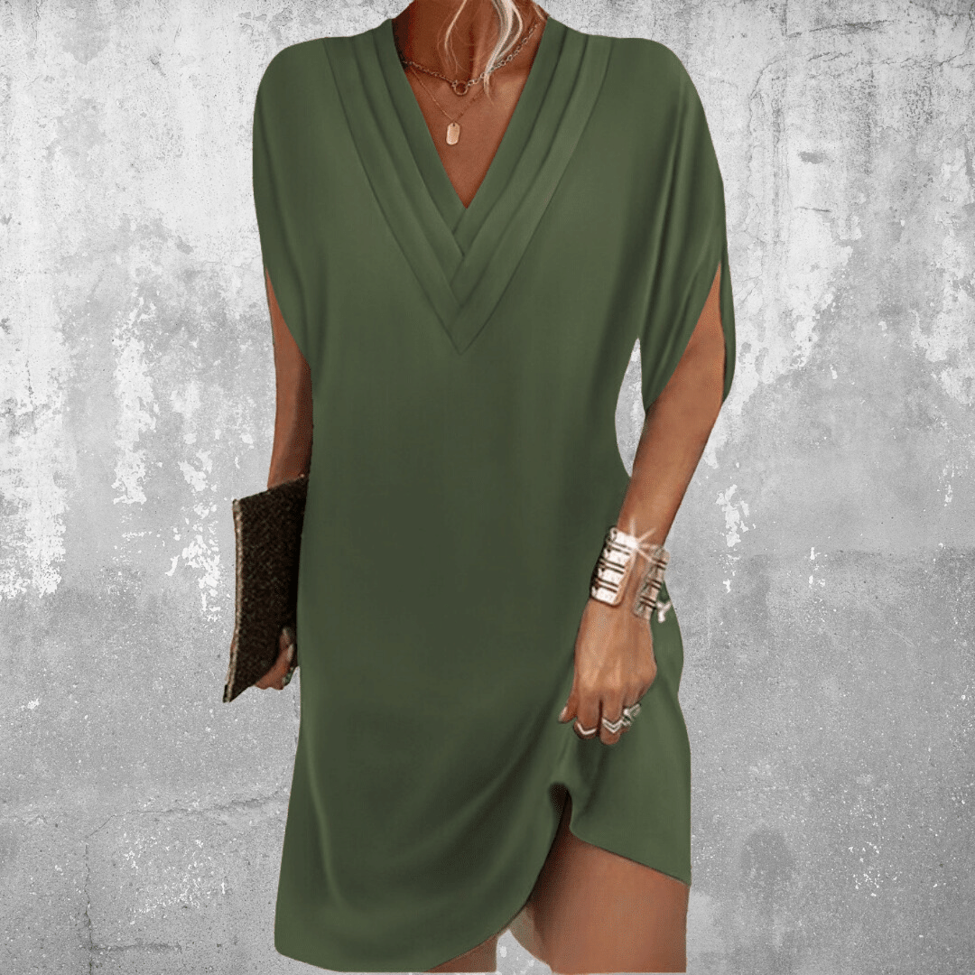 Belvenza | Elegante Vestito Shift in Tessuto Leggero