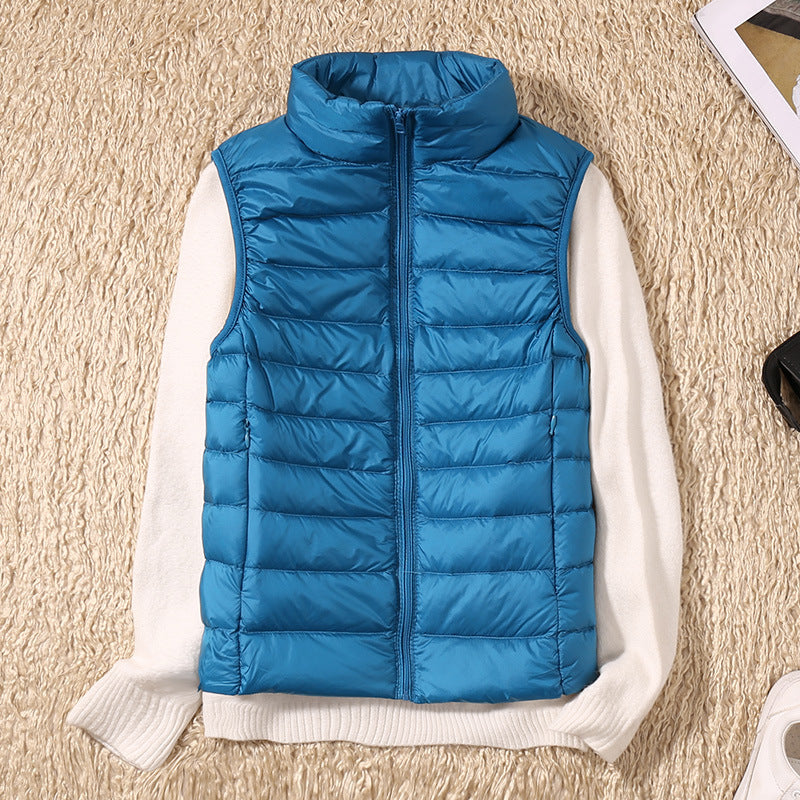 Belvenza | Gilet Impermeabile Leggero in Nylon Blu