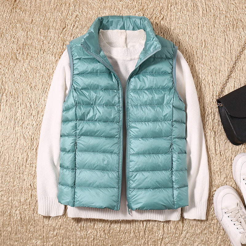 Belvenza | Gilet Impermeabile Leggero in Nylon Blu