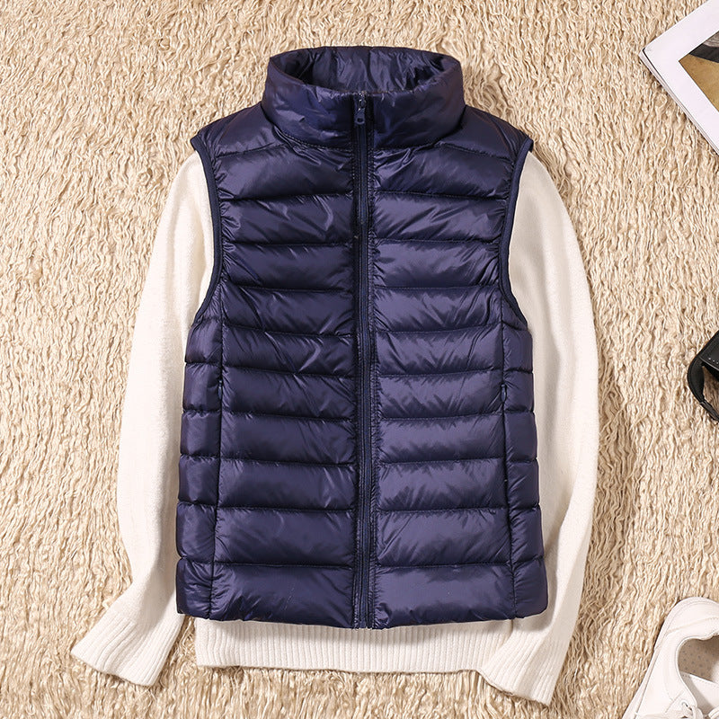 Belvenza | Gilet Impermeabile Leggero in Nylon Blu