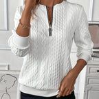 Belvenza | Pullover Elegante con Zip in Cotone