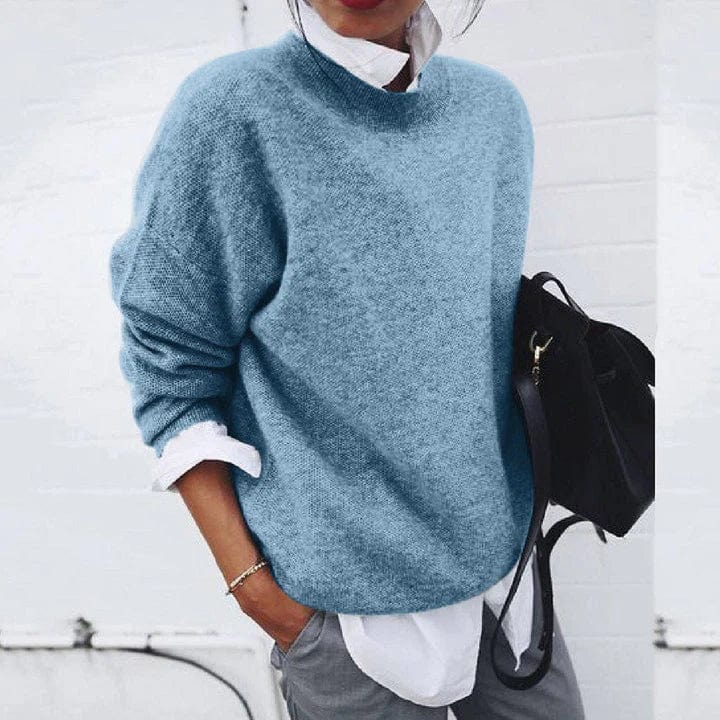 Belvenza | Maglione Elegante in Lana Grigia
