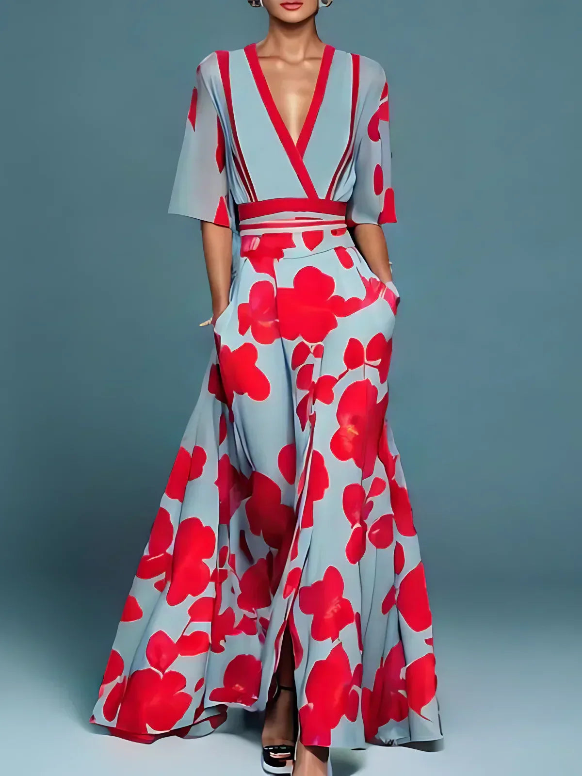 Belvenza | Abito Elegante con Maniche in Tessuto Leggero