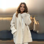 Belvenza | Cardigan Elegante in Maglia Grigia