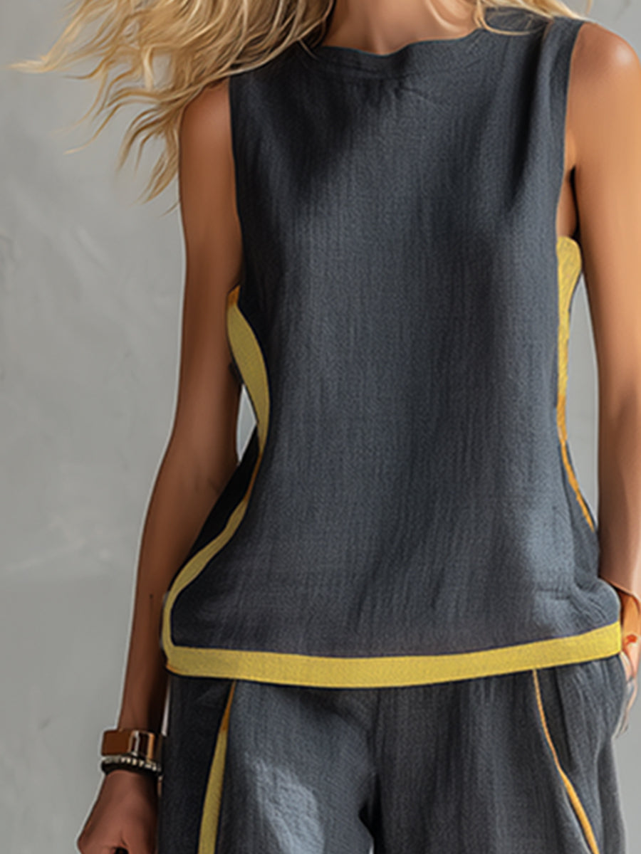 Belvenza | Set Due Pezzi in Cotone e Lino Naturale