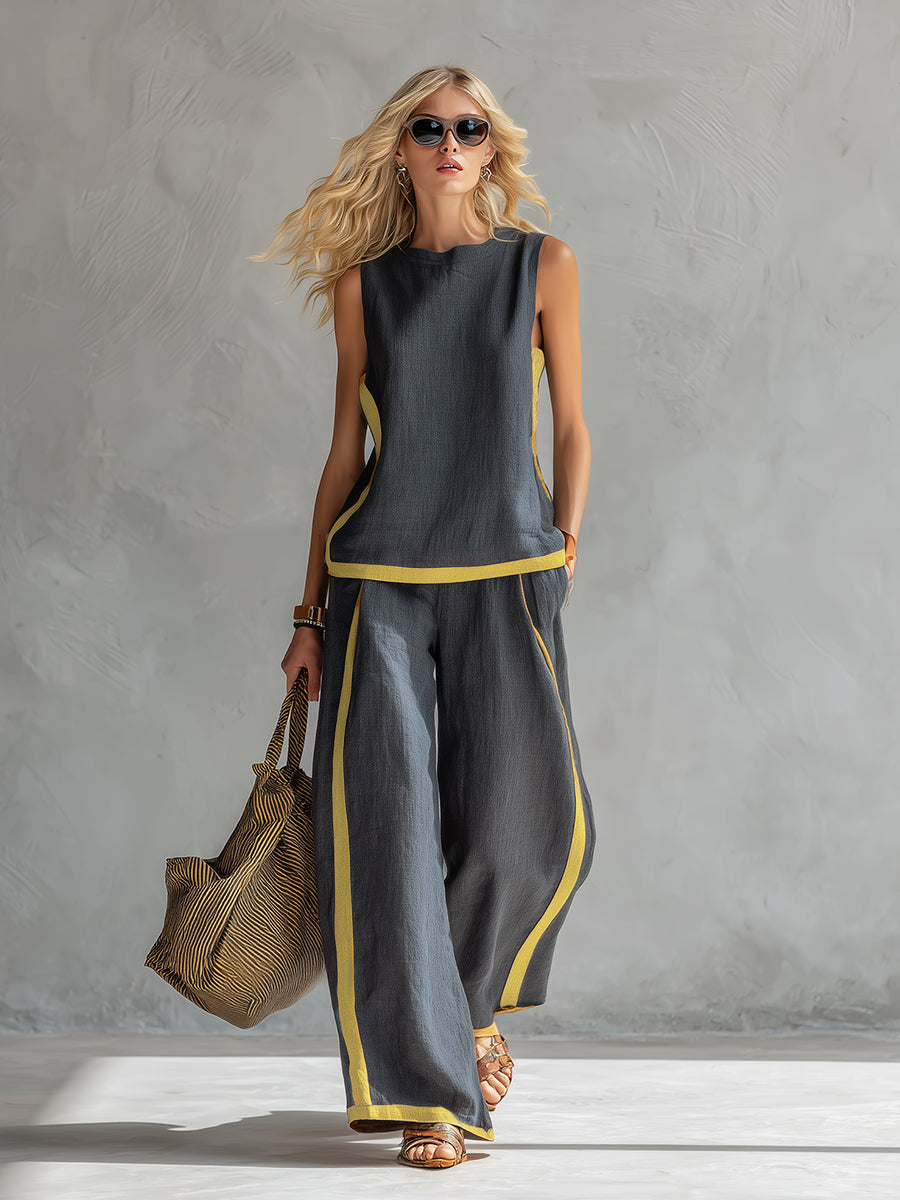 Belvenza | Set Due Pezzi in Cotone e Lino Naturale