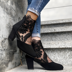 Belvenza | Stivaletti Eleganti in Pizzo Nero