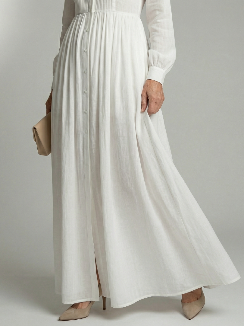 Belvenza | Abito Maxi in Tessuto Morbido Fluttuante