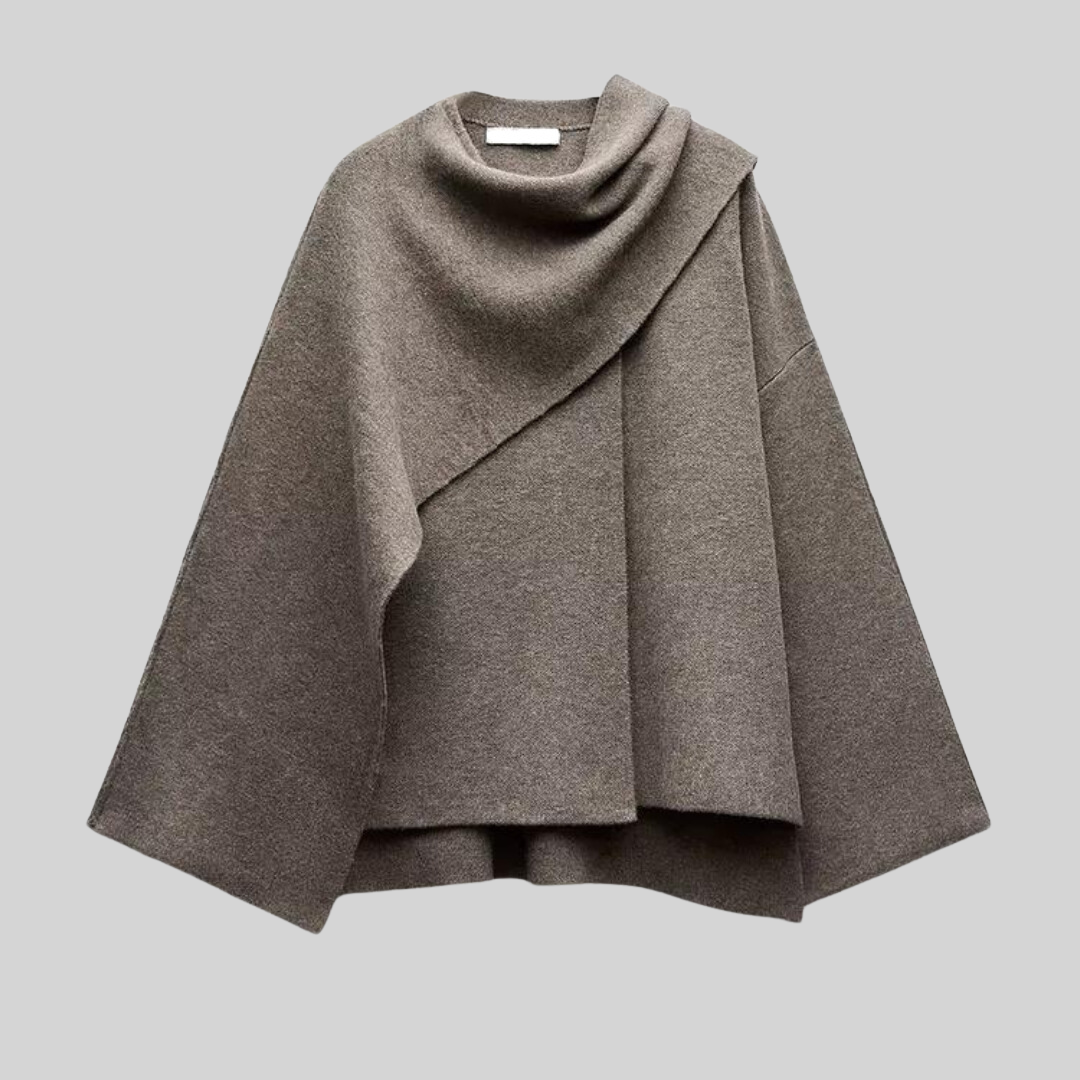 Belvenza | Cappotto Elegante in Tessuto Nero