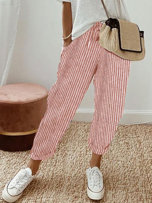 Belvenza | Pantaloni Leggeri in Tessuto Traspirante
