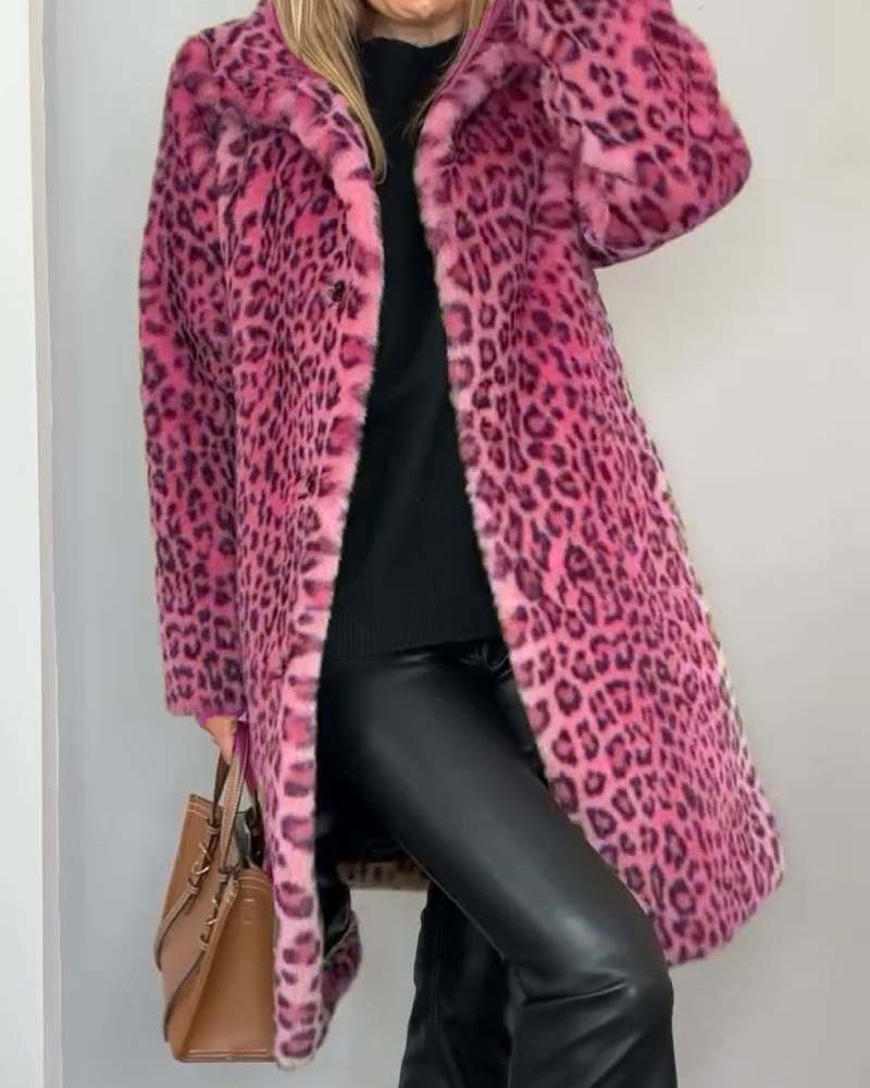Belvenza | Cappotto Elegante in Stile Leopardo