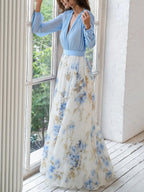 Belvenza | Abito Lungo Floreale Elegante