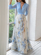 Belvenza | Abito Lungo Floreale Elegante