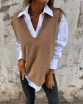 Belvenza | Gilet Comodo in Tessuto Leggero