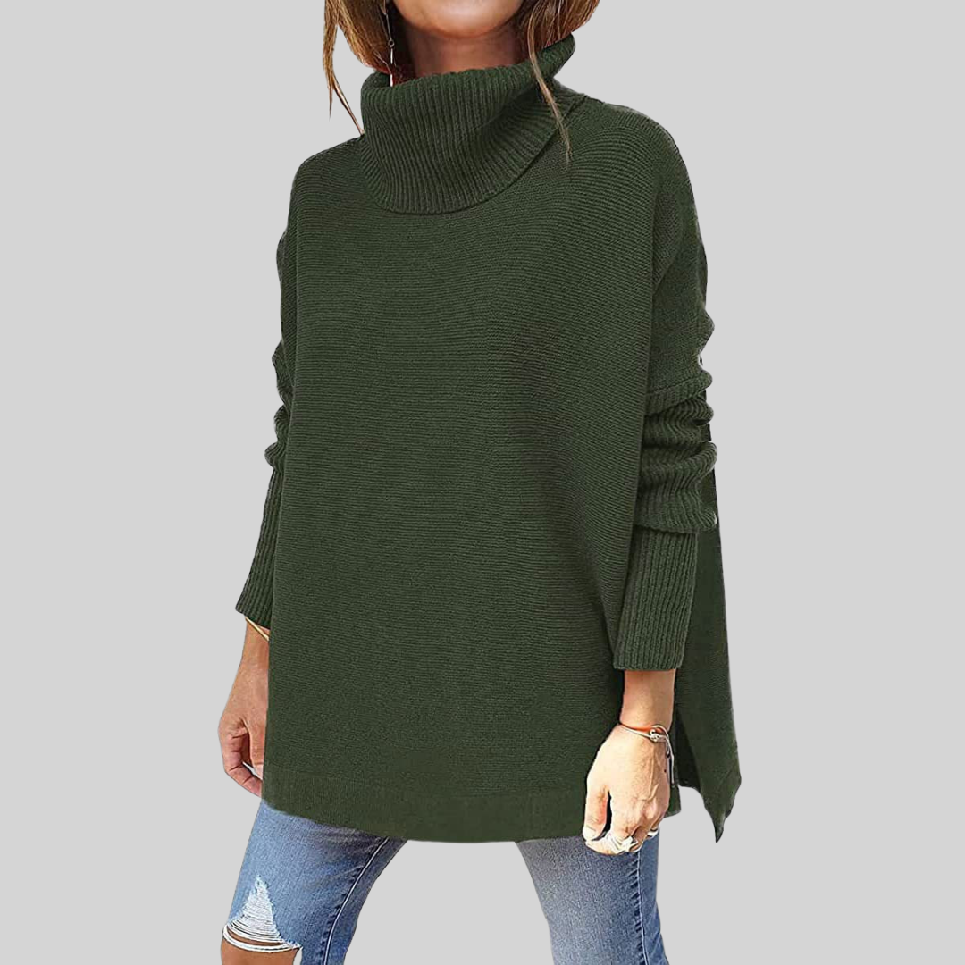 Belvenza | Pullover Oversize in Maglia con Collo Alto