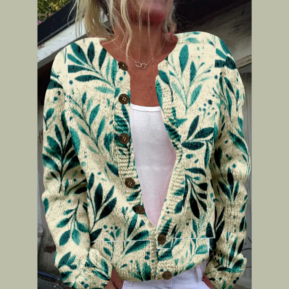 Belvenza | Cardigan Elegante in Maglia Grigia