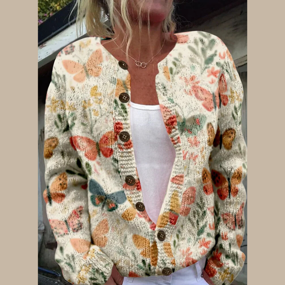 Belvenza | Cardigan Elegante in Maglia Grigia