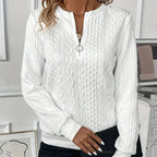 Belvenza | Pullover Elegante con Zip in Cotone