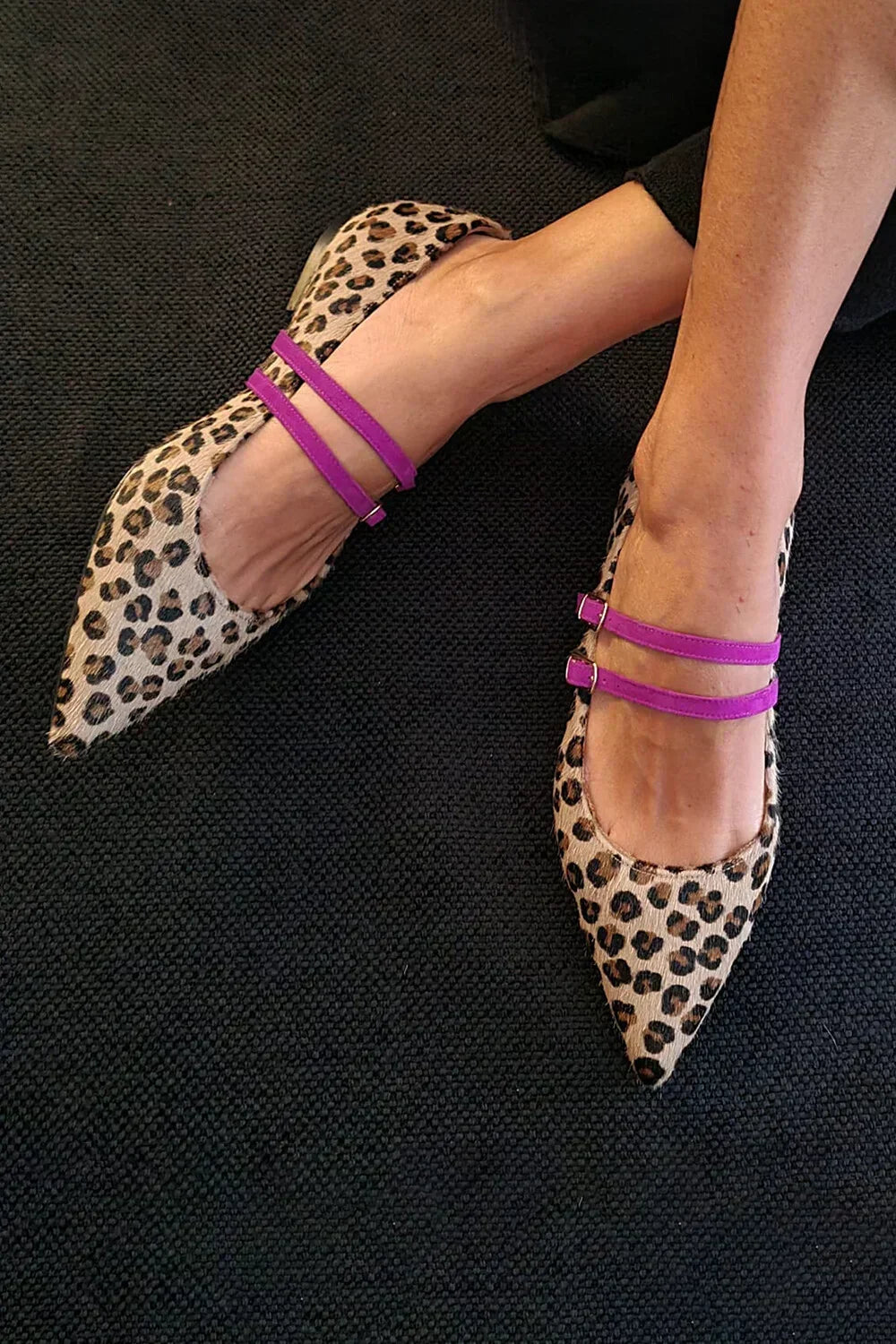 Belvenza | Scarpe Décolleté Leopardate con Bracciale Doppio