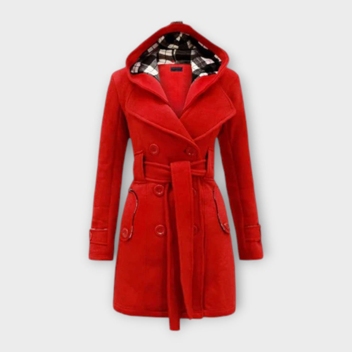 Belvenza | Cappotto Elegante di Transizione in Tessuto Nero