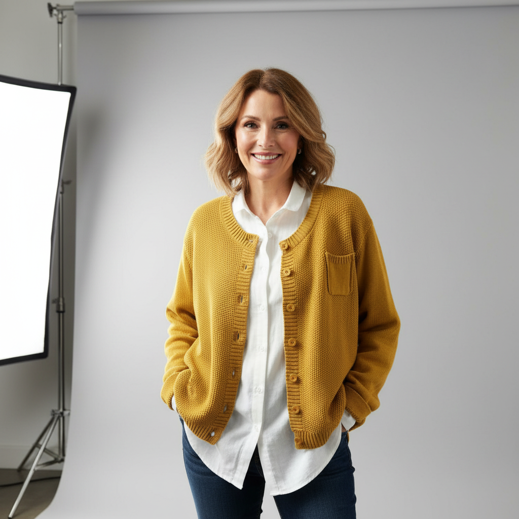 Belvenza | Cardigan Accogliente in Maglia Grigia