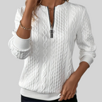 Belvenza | Pullover Elegante con Zip in Cotone