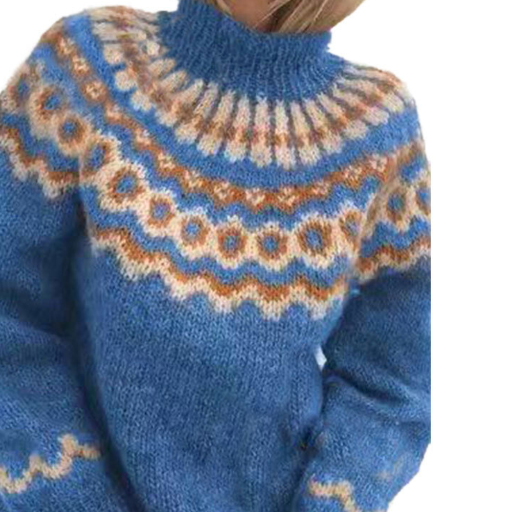 Belvenza | Maglione Elegante a Collo Alto in Cashmere