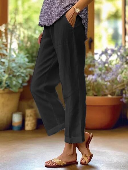 Belvenza | Pantaloni Coastal Breeze in Tessuto Leggero