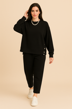 Belvenza | Completo Elegante in Maglia Grigia