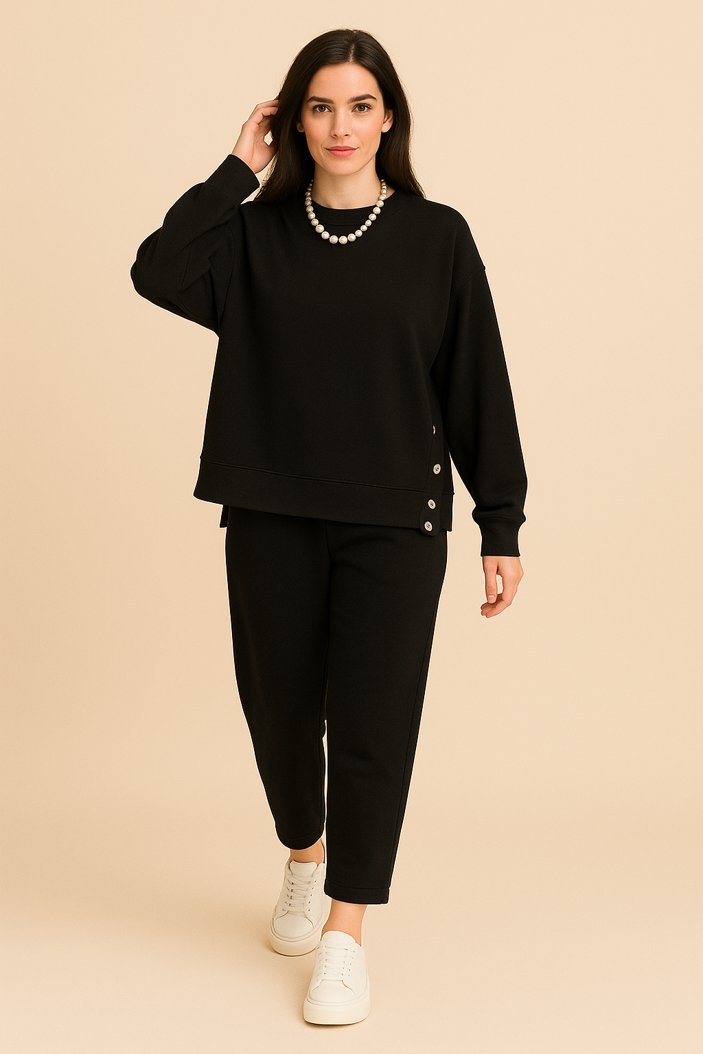 Belvenza | Completo Elegante in Maglia Grigia