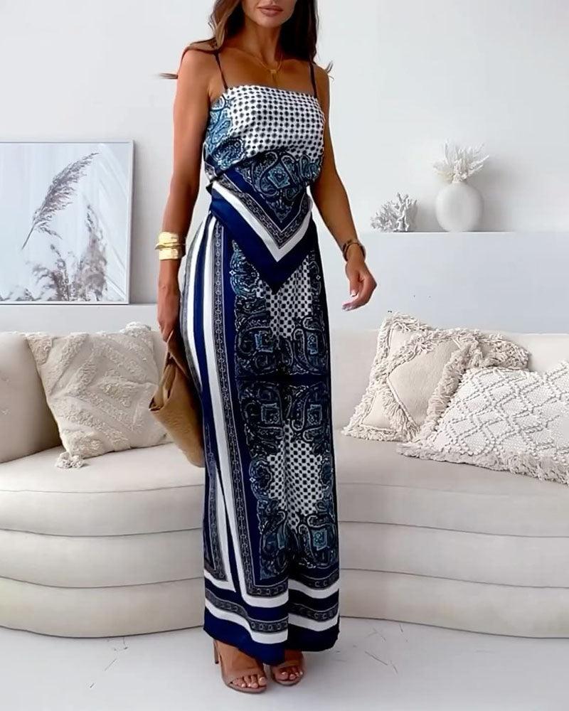 Belvenza | Set Elegante di Top e Pantaloni per Vacanza