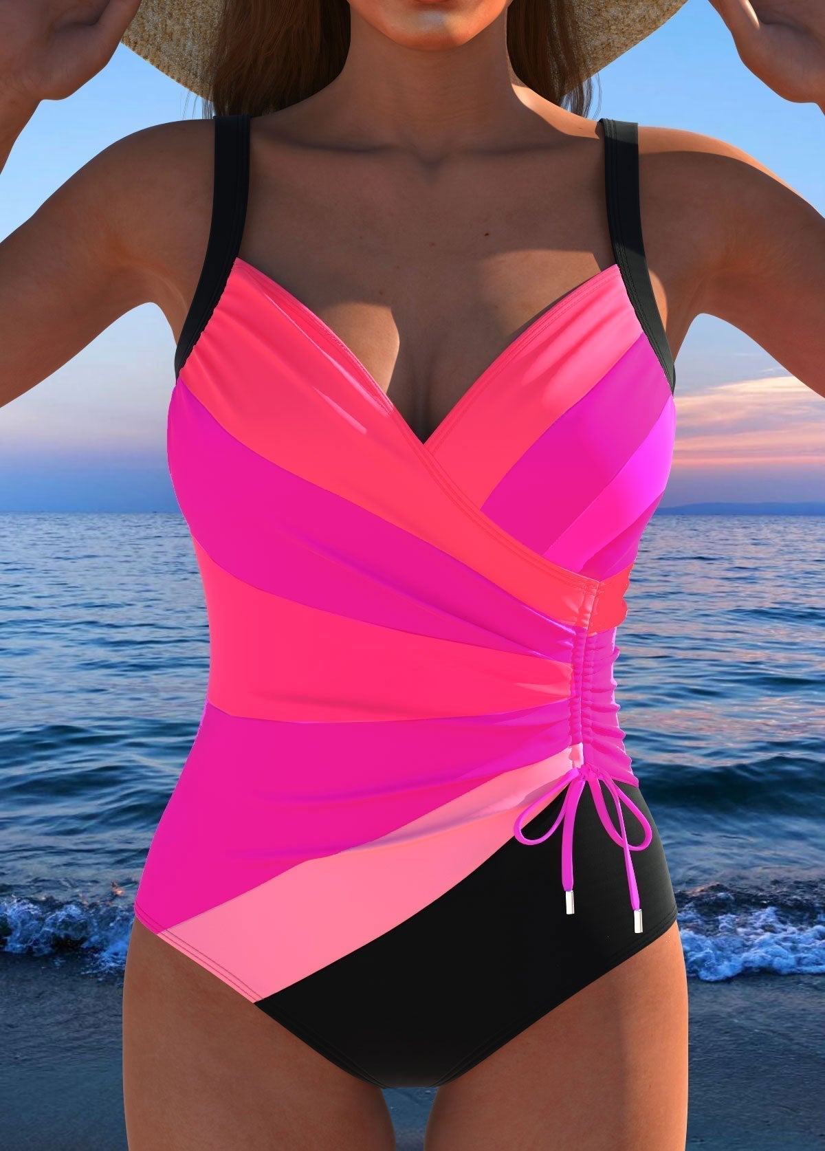 Belvenza | Costume da Bagno Avvolgente Lussuoso con Stampa Colorata
