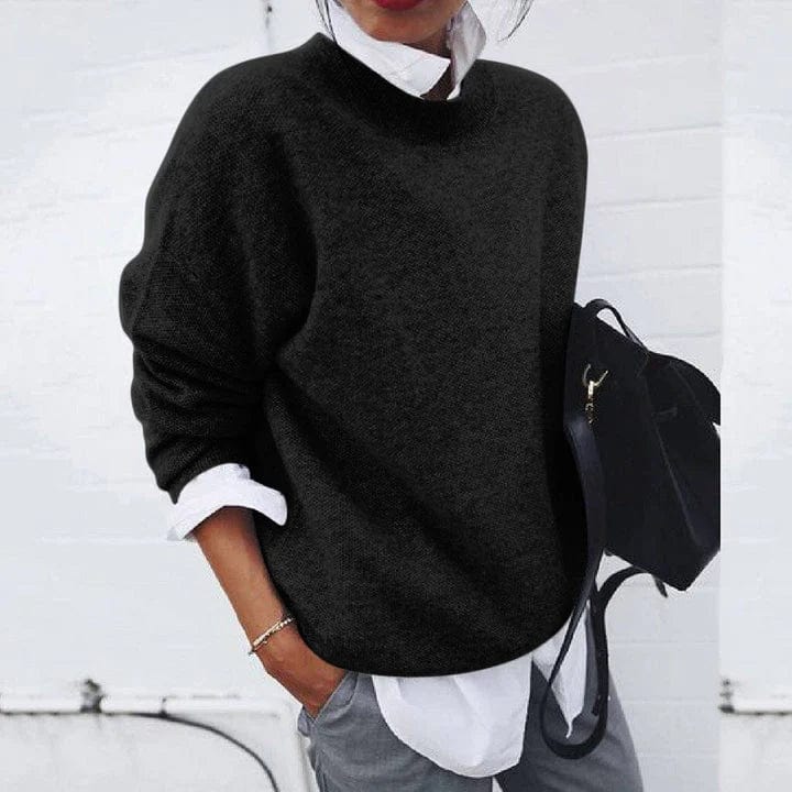 Belvenza | Maglione Elegante in Lana Grigia