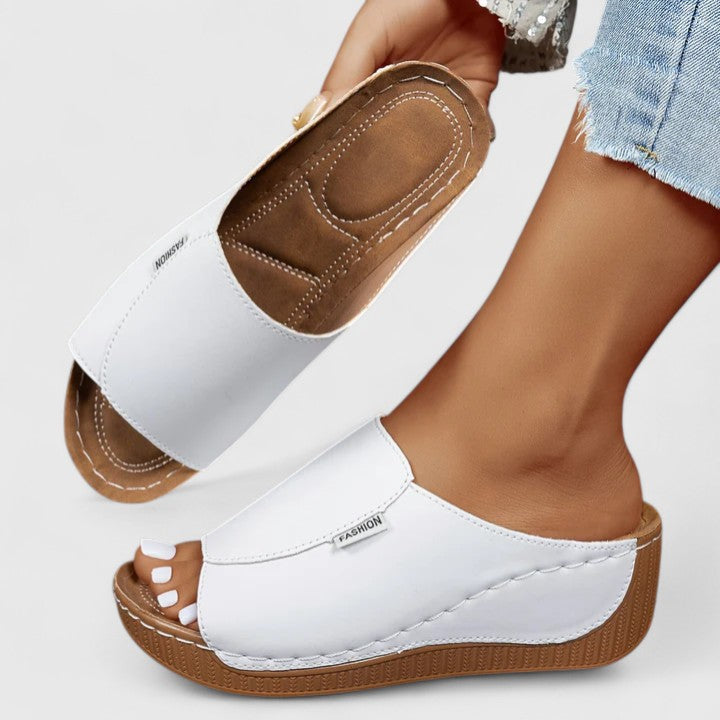 Belvenza | Sandali Eleganti in Pelle Sintetica Bianco