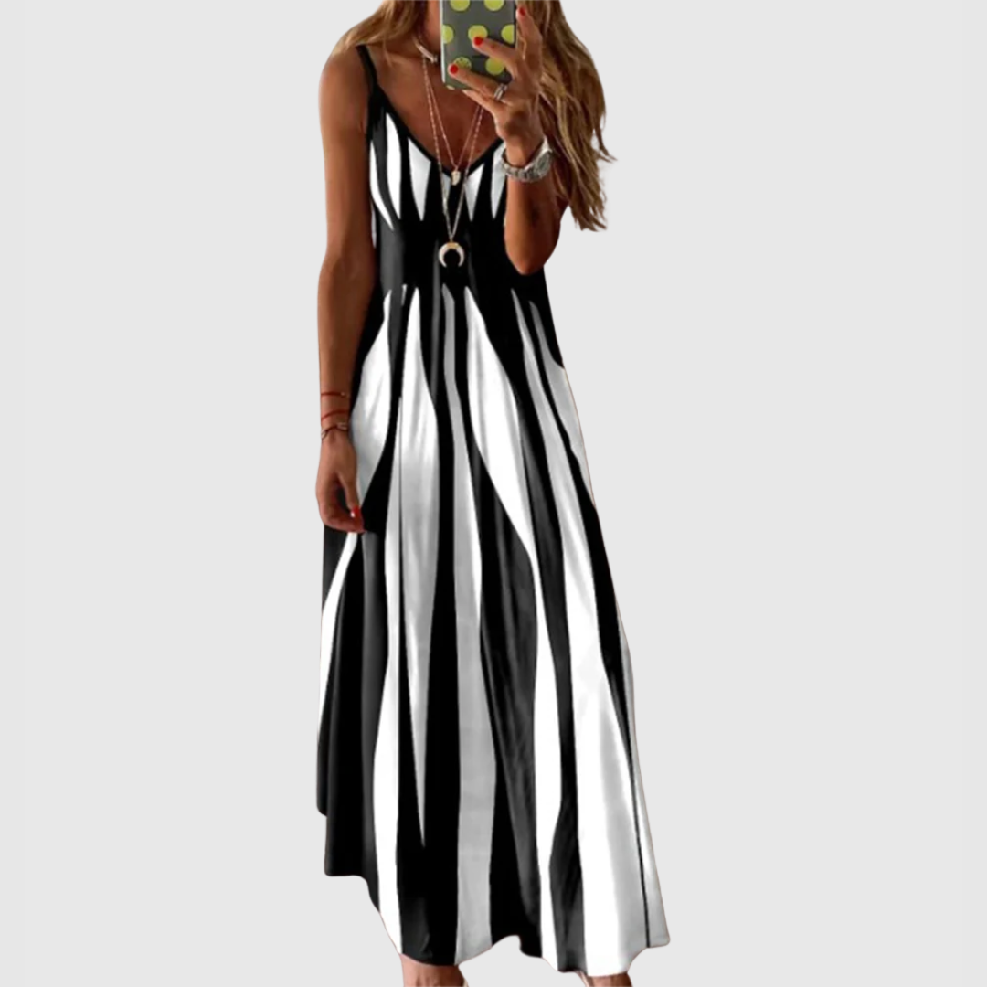 Belvenza | Abito a Righe Elegante