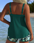 Belvenza | Tankini a Righe con Pantaloni da Spiaggia